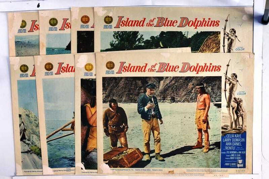 ORIGINAL LOBBY CARDS - ISLAND OF THE BLUE DOLPHINS - 1964 - set of 8