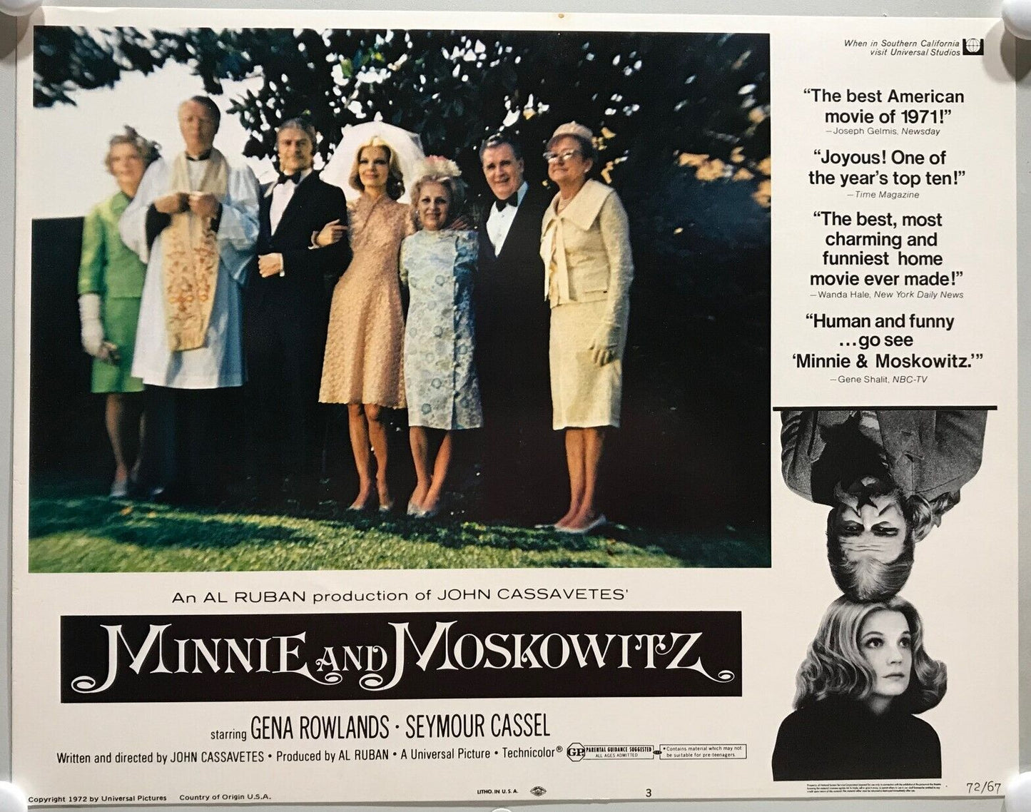 ORIGINAL LOBBY CARDS - MINNIE AND MOSKOWITZ - 1971 - set of 8