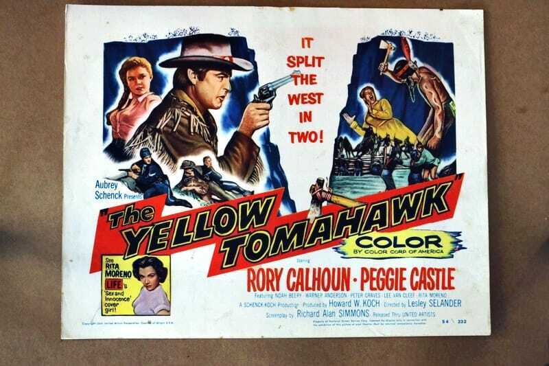 ORIGINAL LOBBY CARD - THE YELLOW TOMAHAWK - 1954 - title card