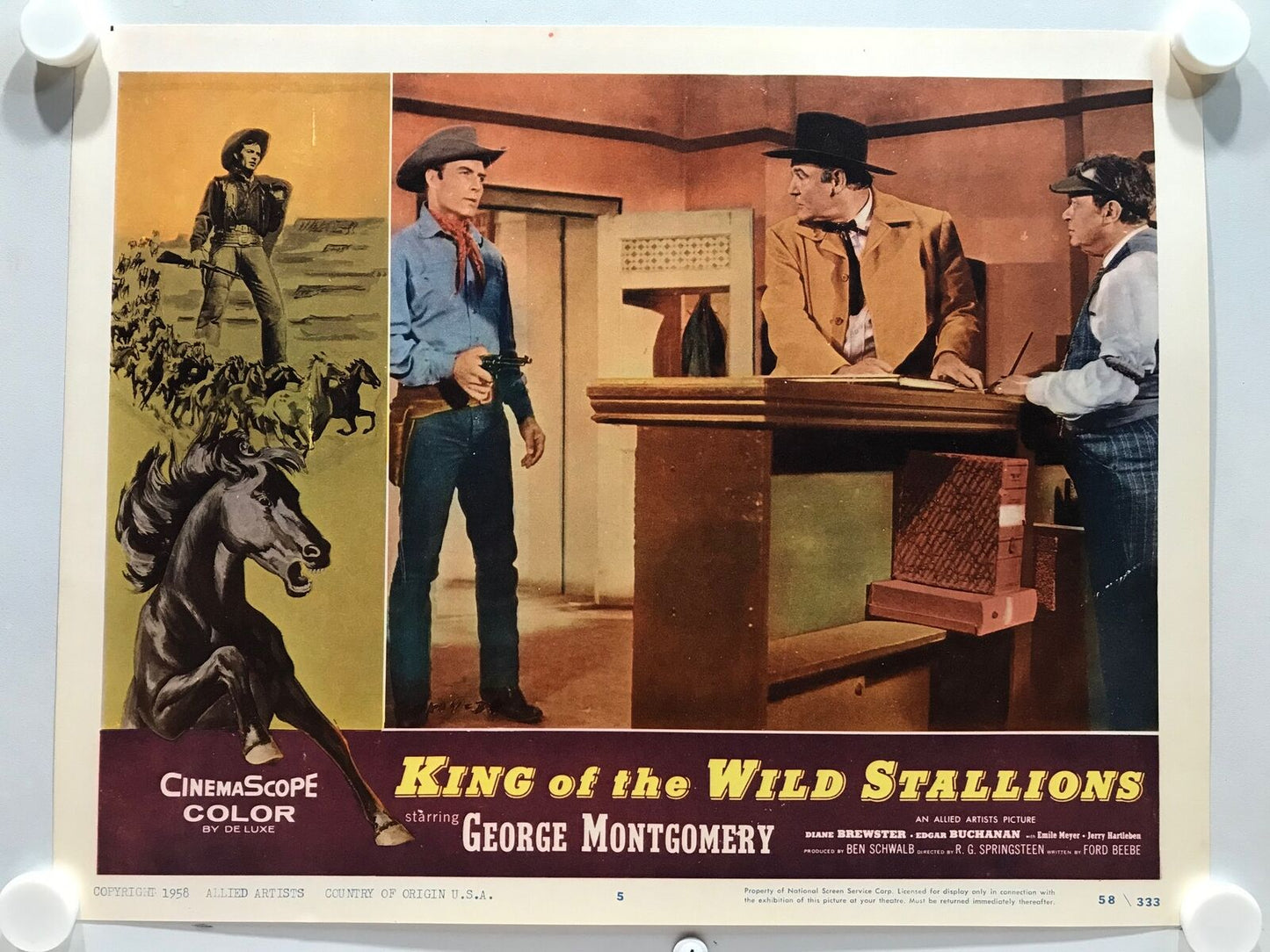 ORIGINAL LOBBY CARDS - KING OF THE WILD STALLIONS - 1958 - set of 8