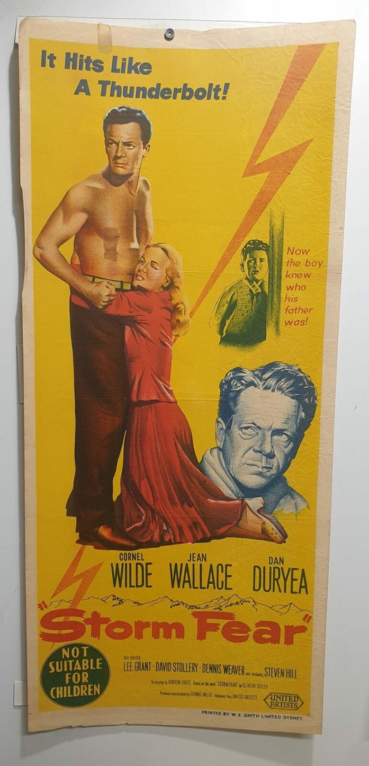 ORIGINAL DAYBILL MOVIE POSTER - STORM FEAR