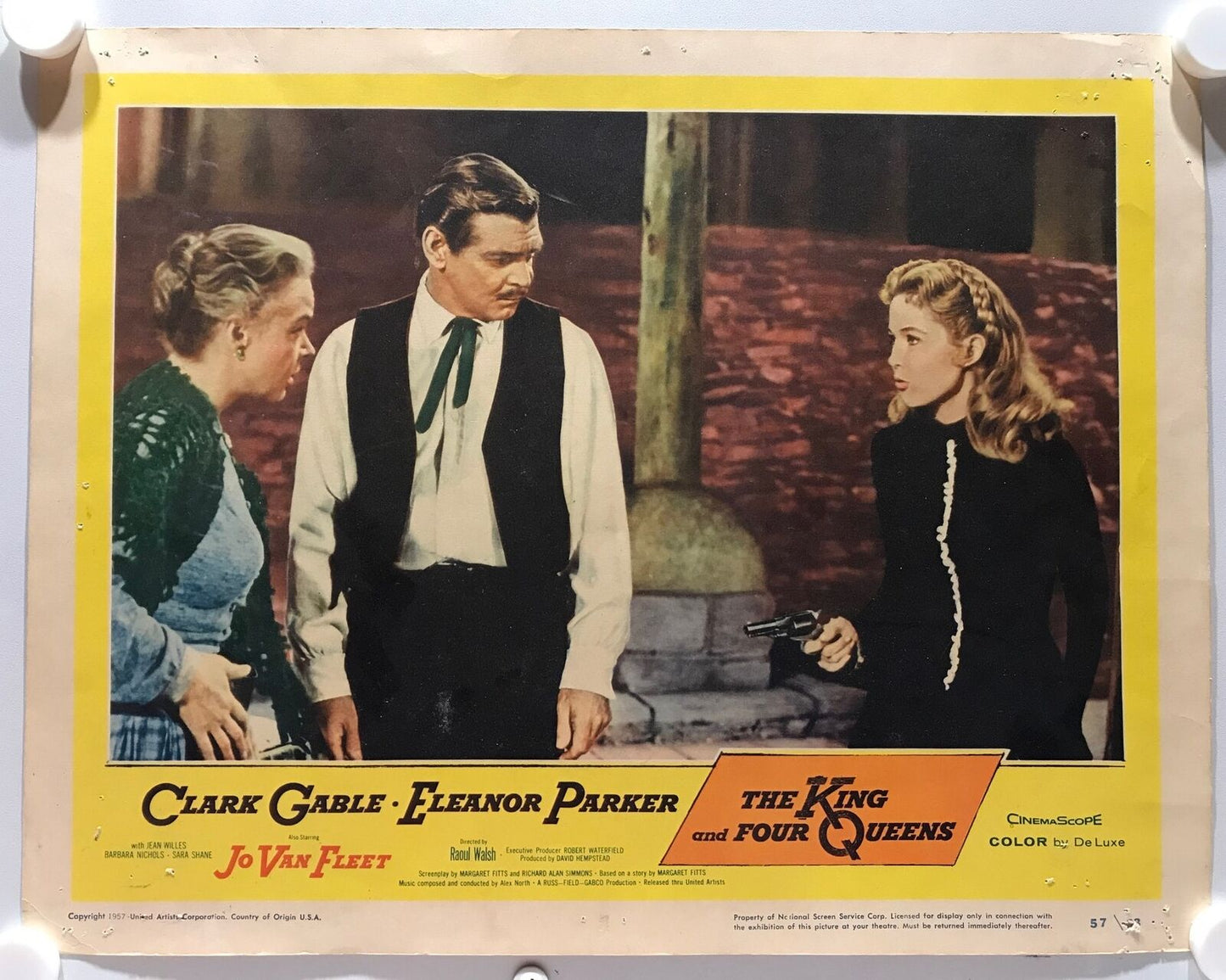ORIGINAL LOBBY CARD - THE KING AND FOUR QUEENS -1957 - title card