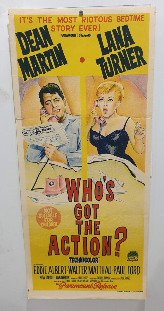 ORIGINAL DAYBILL MOVIE POSTER - WHOS GOT THE ACTION?