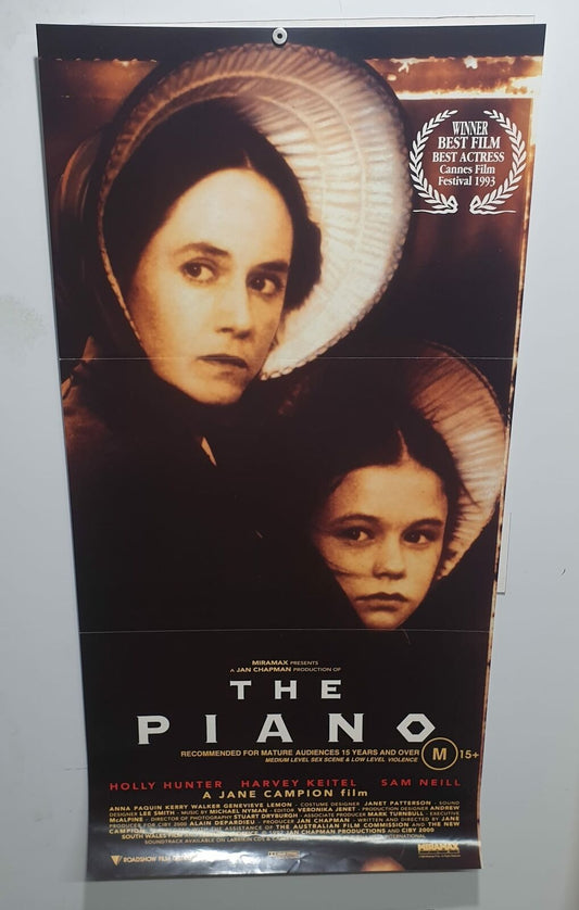 ORIGINAL DAYBILL MOVIE POSTER - THE PIANO - 1993 - AUSTRALIAN