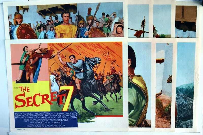 ORIGINAL LOBBY CARDS - THE SECRET 7 - 1963 - set of 8