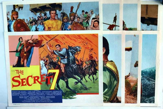 ORIGINAL LOBBY CARDS - THE SECRET 7 - 1963 - set of 8