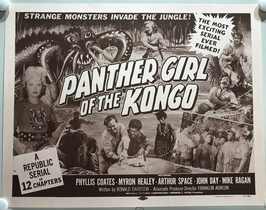 ORIGINAL SERIAL LOBBY CARD - PANTHER GIRL OF THE KONGO (a) - 1955 - Main Titl...