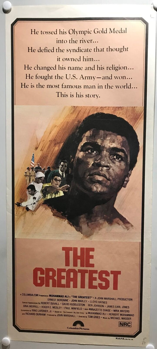 ORIGINAL DAYBILL MOVIE POSTER - THE GREATEST "MUHAMMAD ALI" - 1977