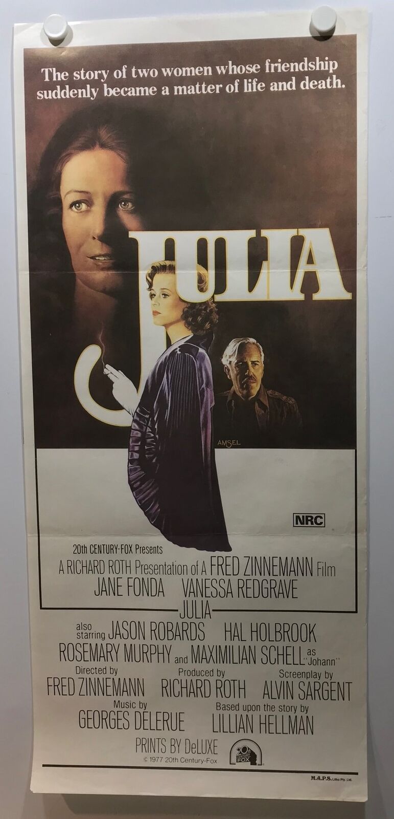 ORIGINAL DAYBILL MOVIE POSTER - JULIA