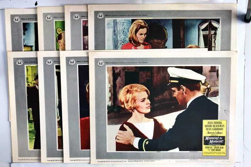 ORIGINAL LOBBY CARDS - MOMENT TO MOMENT - 1965 - set of 8