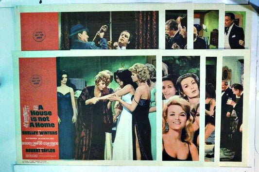 ORIGINAL LOBBY CARDS - A HOUSE IS NOT A HOME - 1964 - set of 8