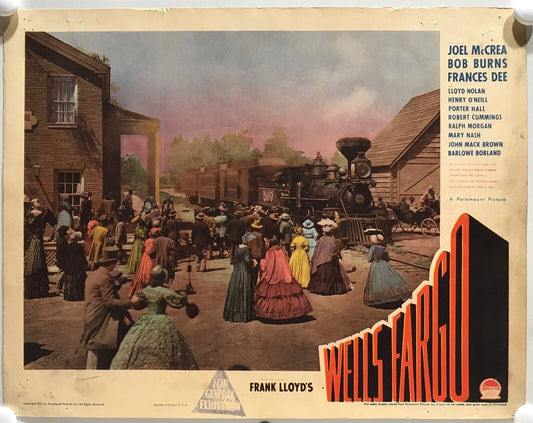 ORIGINAL LOBBY CARDS - WELLS FARGO - 1937 - set of 8 -  Joel McCrea, Bob Burns, Frances Dee, Harry Davenport