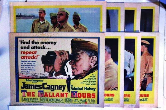 ORIGINAL LOBBY CARDS - THE GALLANT HOURS - 1960 - set of 8