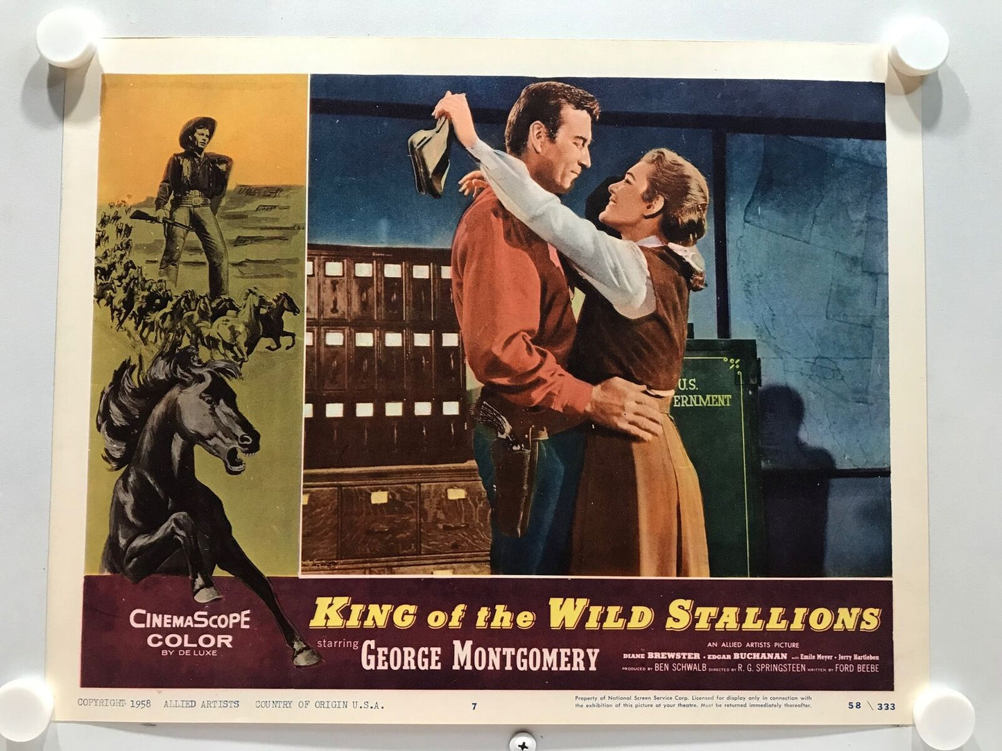 ORIGINAL LOBBY CARDS - KING OF THE WILD STALLIONS - 1958 - set of 8