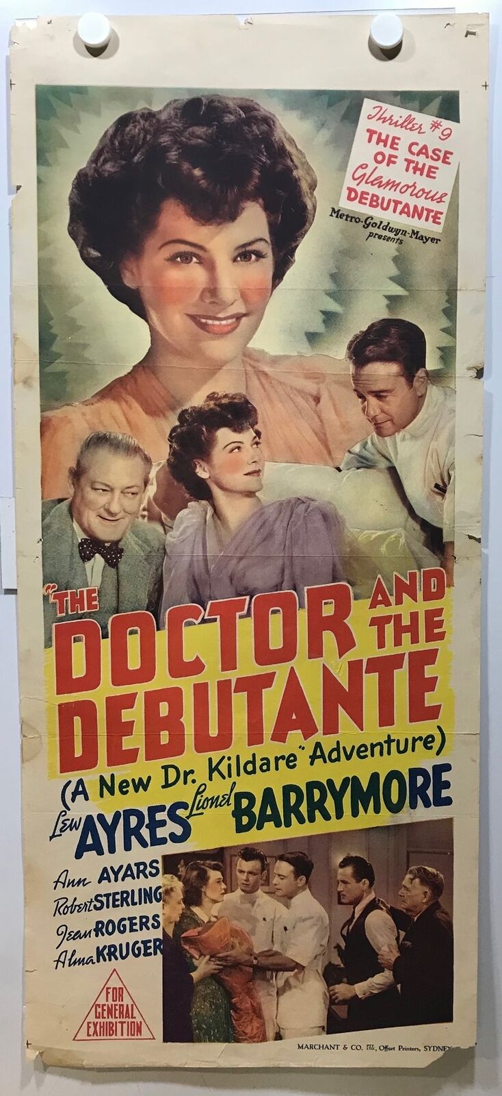 ORIGINAL DAYBILL MOVIE POSTER - DOCTOR AND THE DEBUTANTE