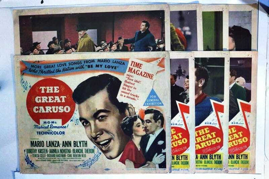 ORIGINAL LOBBY CARDS - THE GREAT CARUSO - 1951 - set of 8