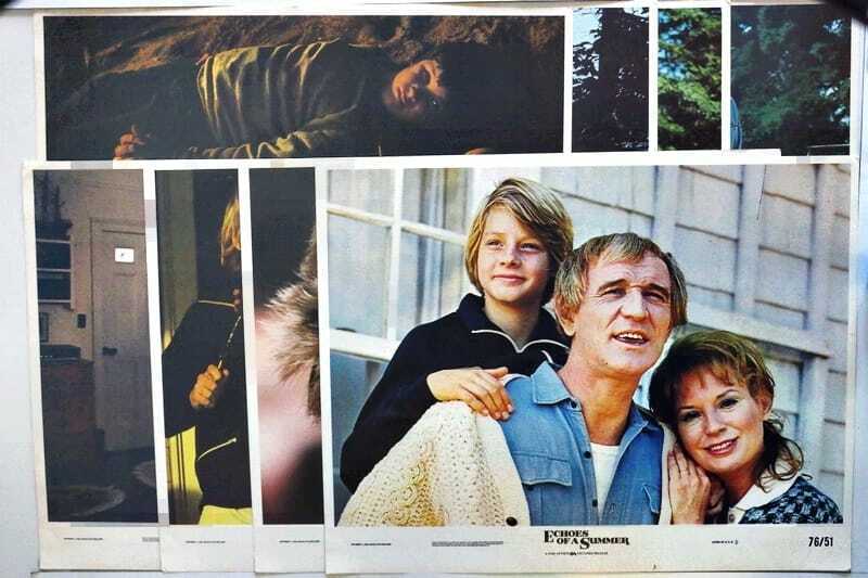 ORIGINAL LOBBY CARDS - ECHOES OF SUMMER - 1976 - set of 8