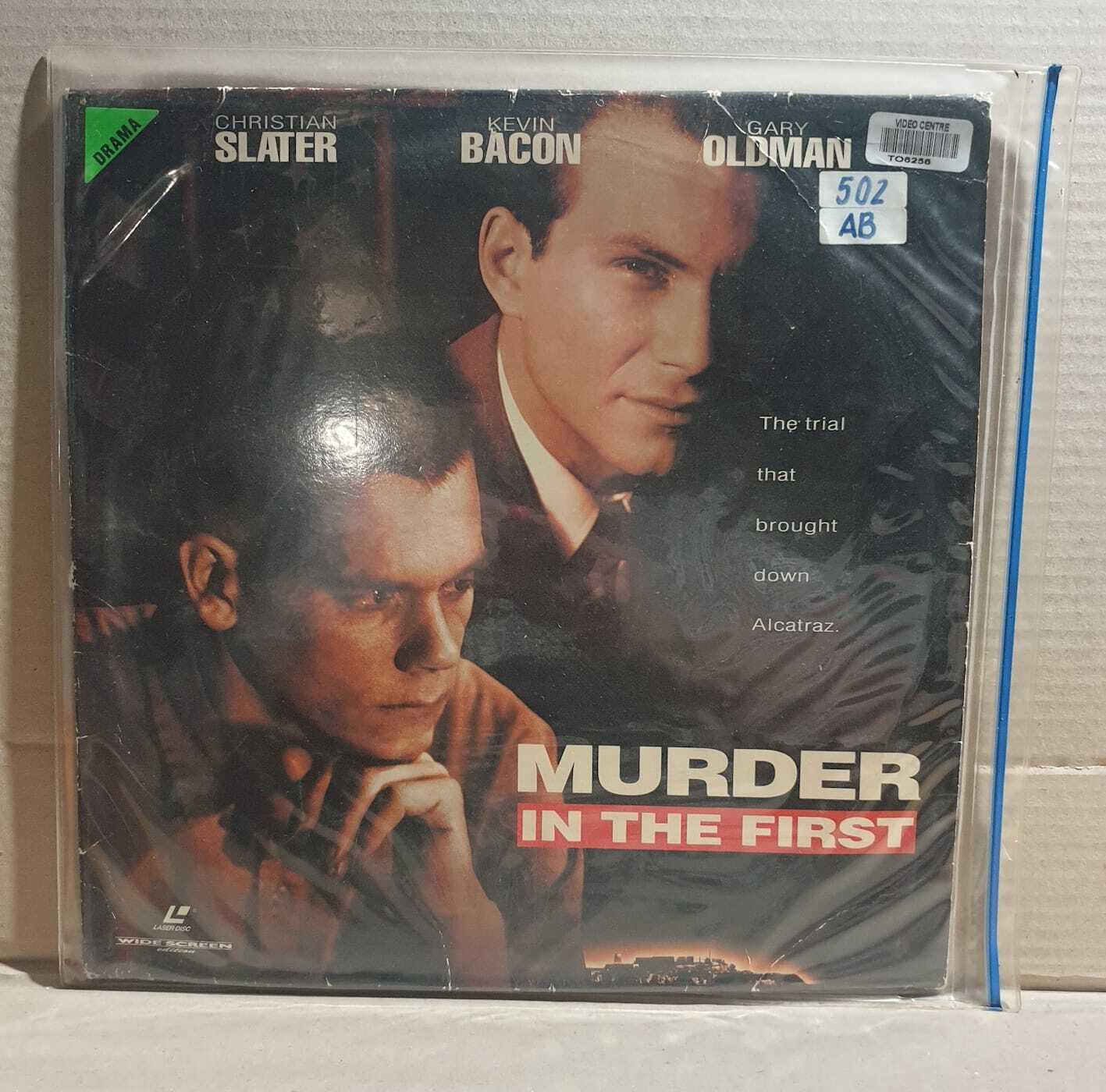 LASERDISC MOVIE - MURDER IN THE FIRST - Christian Slater, Kevin Bacon, Gary O...