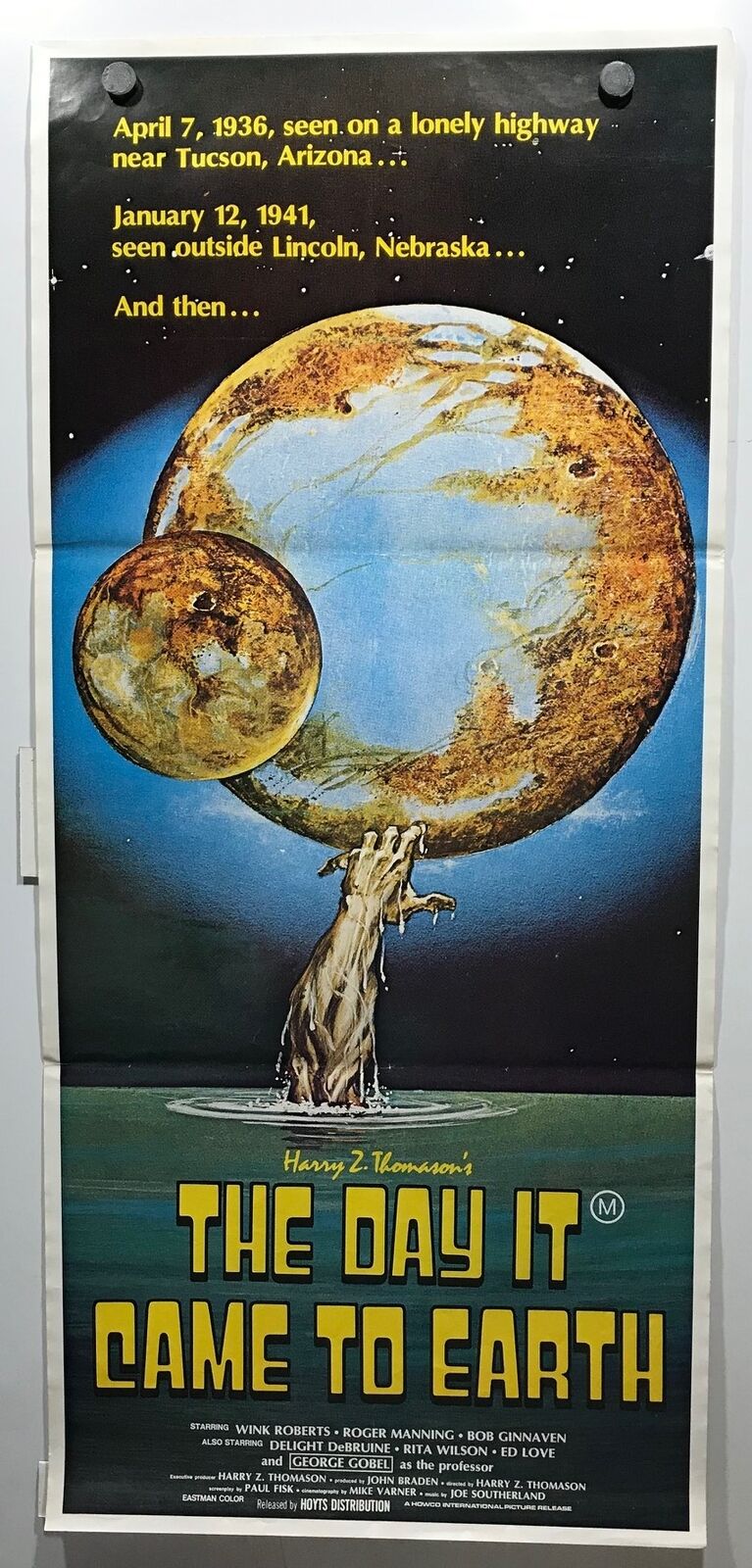 ORIGINAL DAYBILL MOVIE POSTER - THE DAY IT CAME TO EARTH