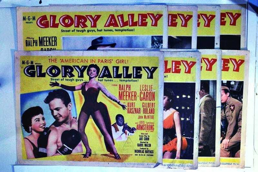 ORIGINAL LOBBY CARDS - GLORY ALLEY - 1952 - set of 8