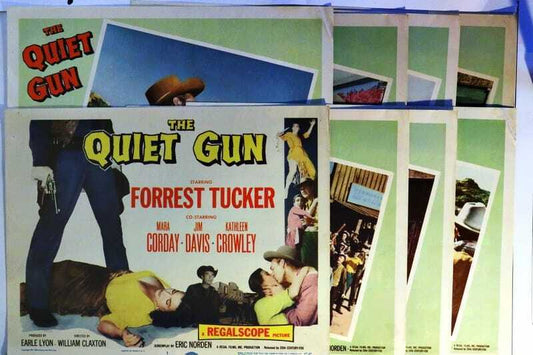 ORIGINAL LOBBY CARDS - THE QUITE GUN - 1957 - set of 8