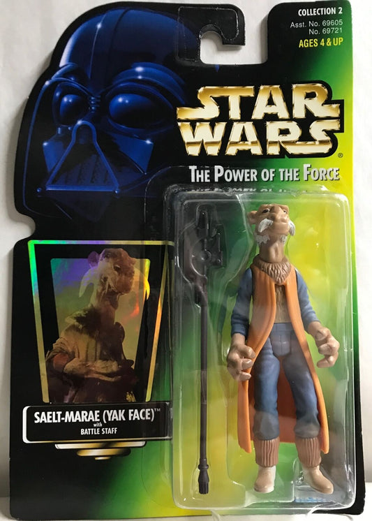 STAR WARS - KENNER - POTF - SAELT-MARAE (YAK FACE) - with Battle Staff