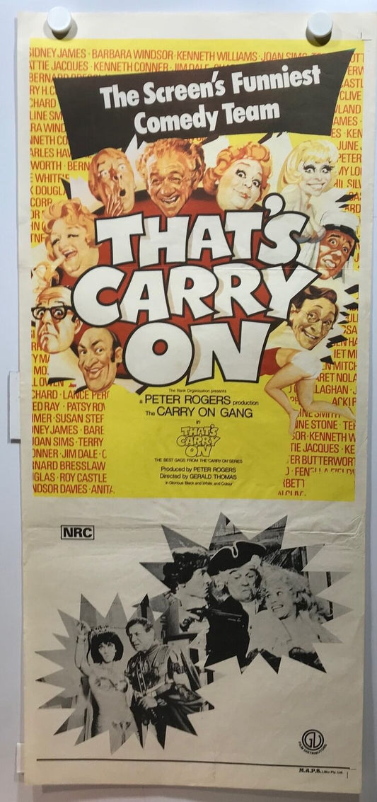 ORIGINAL DAYBILL MOVIE POSTER - THAT'S CARRY ON