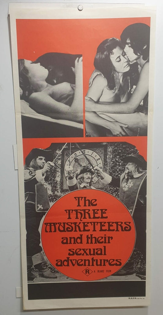 ORIGINAL DAYBILL MOVIE POSTER - THE THREE MUSKETEERS AND THEIR SEXUAL ADVENTU...