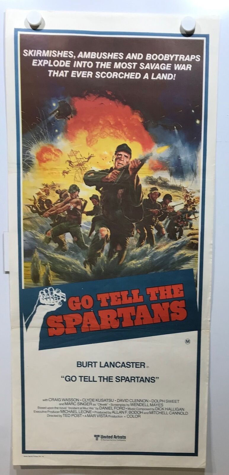 ORIGINAL DAYBILL MOVIE POSTER - GO TELL THE SPARTANS - 1978