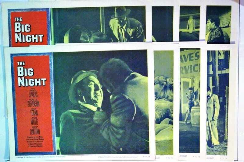 ORIGINAL LOBBY CARDS - THE BIG NIGHT - 1960 - set of 8