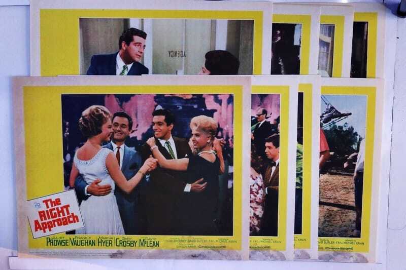 ORIGINAL LOBBY CARDS - THE RIGHT APPROACH - 1961 - set of 8