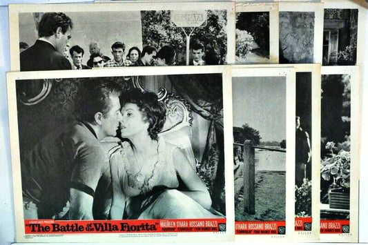 ORIGINAL LOBBY CARDS - BATTLE FOR VILLA FIORITA - 1965 - set of 8