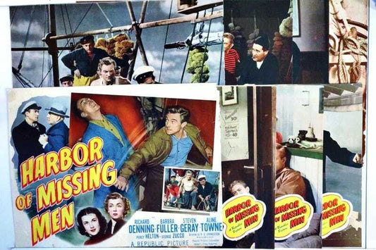 ORIGINAL LOBBY CARDS - HARBOR OF MISSING MEN - 1950 - set of 8