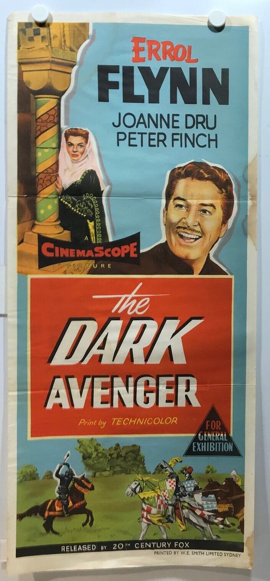 ORIGINAL DAYBILL MOVIE POSTER - THE DARK AVENGER - 1955