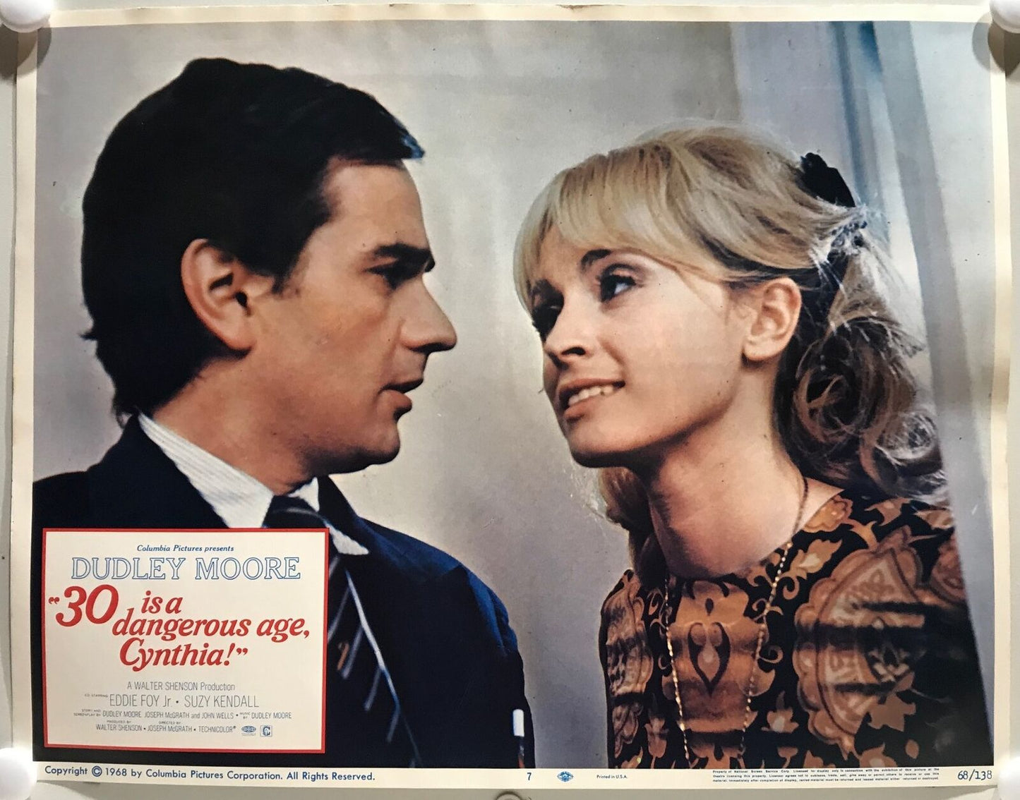 ORIGINAL LOBBY CARDS - 30 IS A DANGEROUS AGE, CYNTHIA - 1968 - set of 8