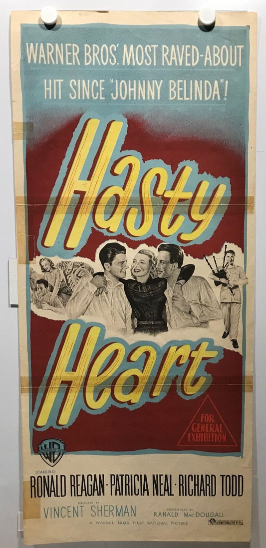 ORIGINAL DAYBILL MOVIE POSTER - HASTY HEART