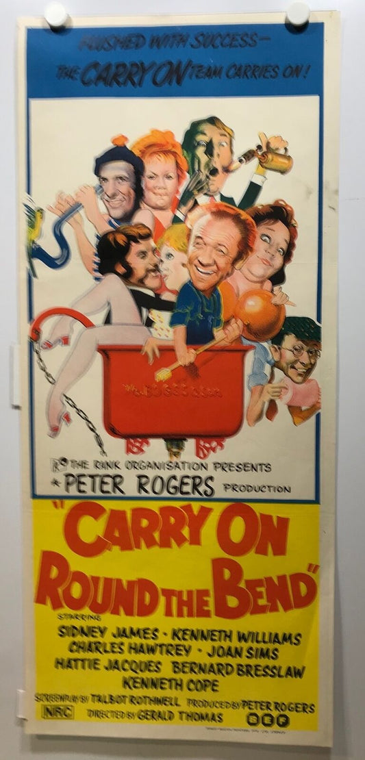 ORIGINAL DAYBILL MOVIE POSTER - CARRY ON AROUND THE BEND