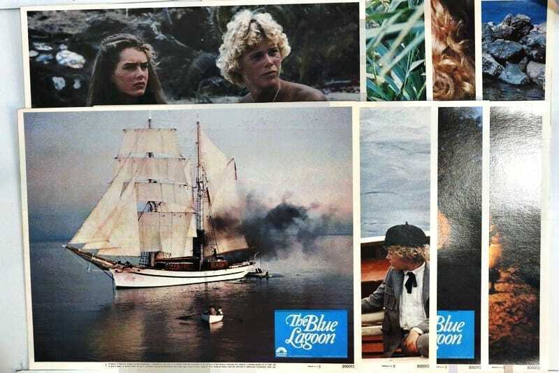 ORIGINAL LOBBY CARDS - BLUE LAGOON - 1980 - set of 8