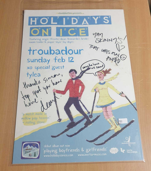 MUSIC PROMO POSTER - SIGNED - HOLIDAYS ON ICE - AUSTRALIA TOUR