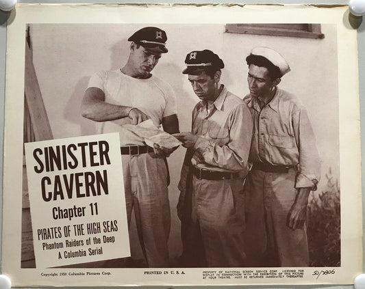 ORIGINAL SERIAL LOBBY CARD - PIRATES OF THE HIGH SEAS (a) - 1950 - Ch 11 "Sin...