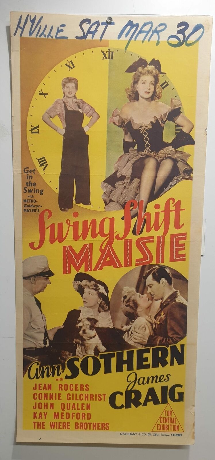 ORIGINAL DAYBILL MOVIE POSTER  – SWING SHIFT