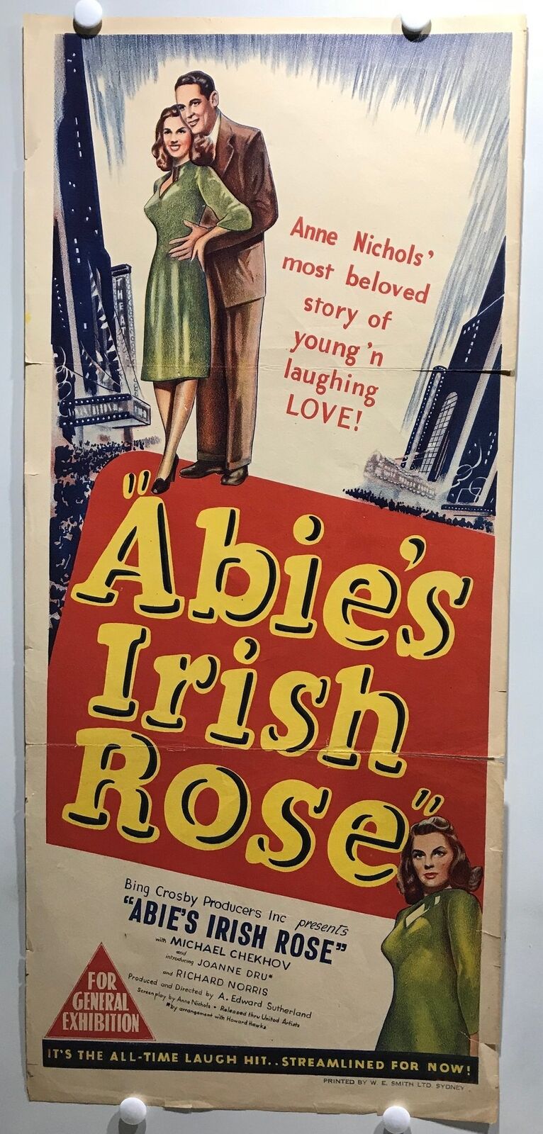 ORIGINAL DAYBILL MOVIE POSTER - ABIE'S IRISH ROSE - 1946