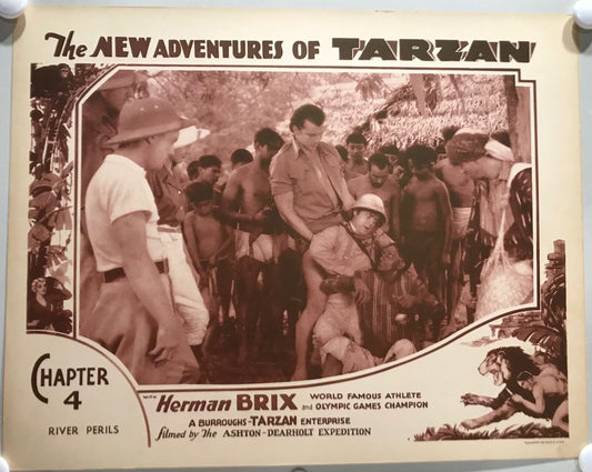 ORIGINAL SERIAL LOBBY CARD - THE NEW ADVENTURES OF TARZAN (c) - 1935 - Ch 4 "...