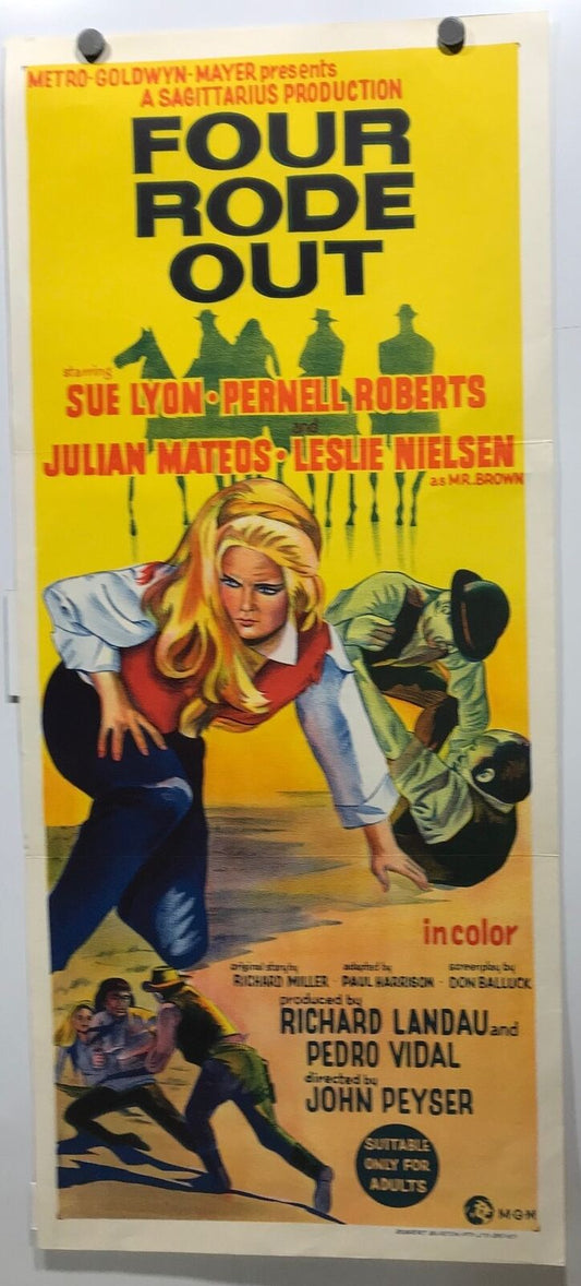 ORIGINAL DAYBILL MOVIE POSTER - FOUR RODE OUT