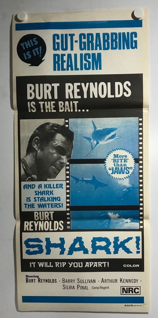 ORIGINAL DAYBILL MOVIE POSTER - SHARK