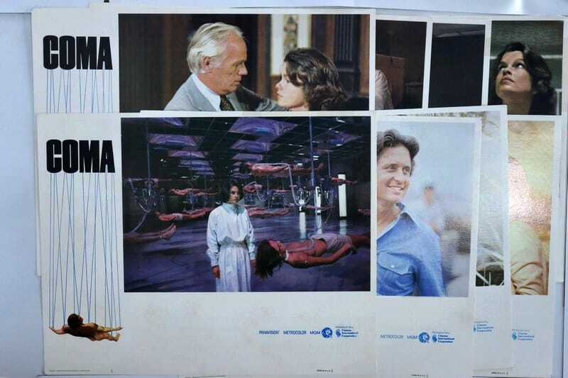 ORIGINAL LOBBY CARDS - COMA - 1977 - set of 8