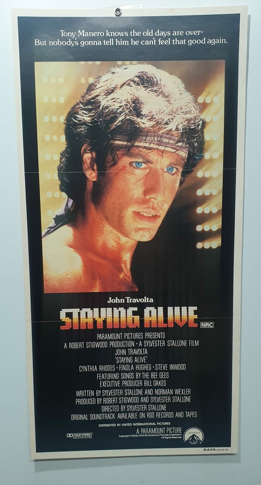 ORIGINAL DAYBILL MOVIE POSTER - STAYING ALIVE