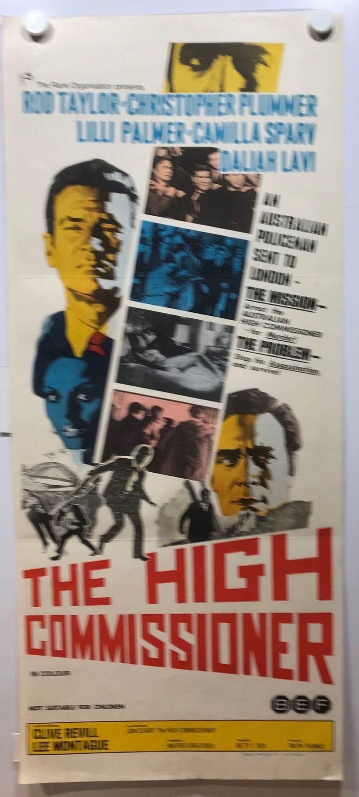 ORIGINAL DAYBILL MOVIE POSTER - THE HIGH COMMISSIONER - 1968