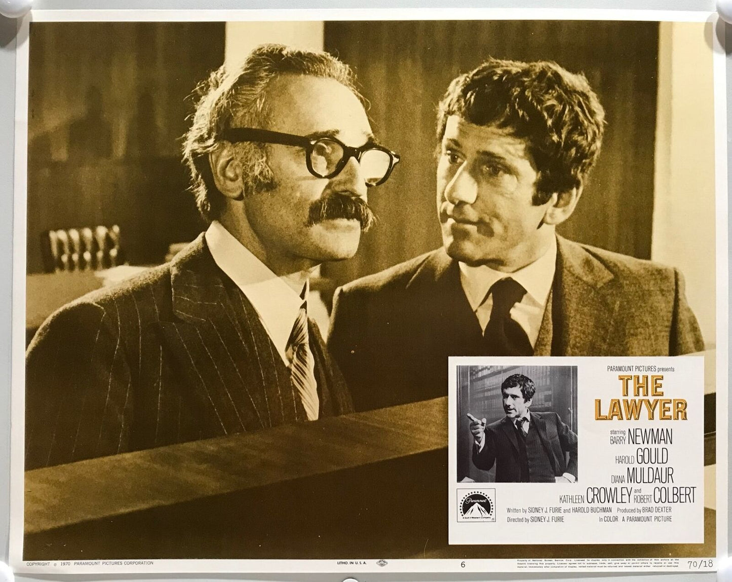 ORIGINAL LOBBY CARDS - THE LAWYER - 1970 - set of 8