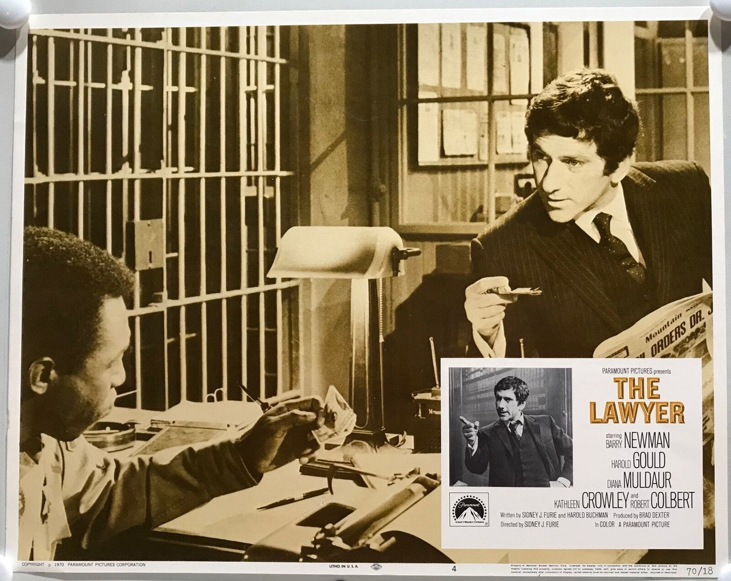 ORIGINAL LOBBY CARDS - THE LAWYER - 1970 - set of 8